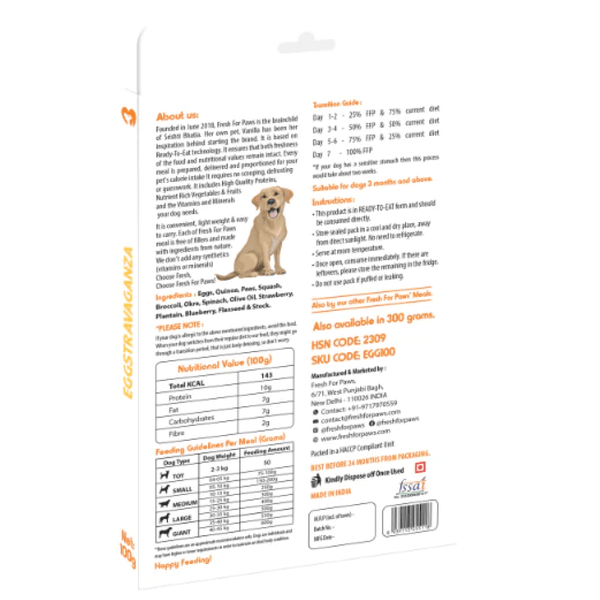 Healing Leaf Hemp Protien Powder for Pets and Fresh For Paws Eggstravaganza Dog Wet Food Combo
