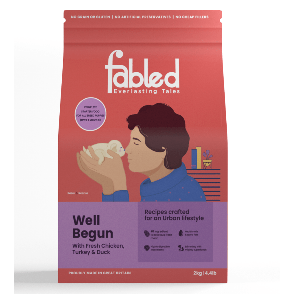 Fabled Well Begun Fresh Chicken Turkey and Duck Puppy Starter Dry Food (Limited Shelf Life) (Buy 1 Get 1) Dogs- Dry Food Fabled
