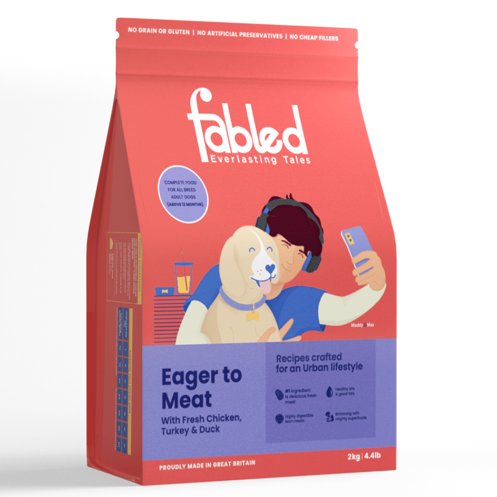 Fabled Eager to Meat Fresh Chicken Turkey and Duck Adult Dog Dry Food Dogs- Dry Food Fabled