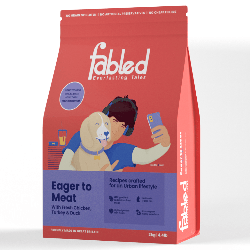 Fabled Eager to Meat Fresh Chicken Turkey and Duck Adult Dog Dry Food Dogs- Dry Food Fabled