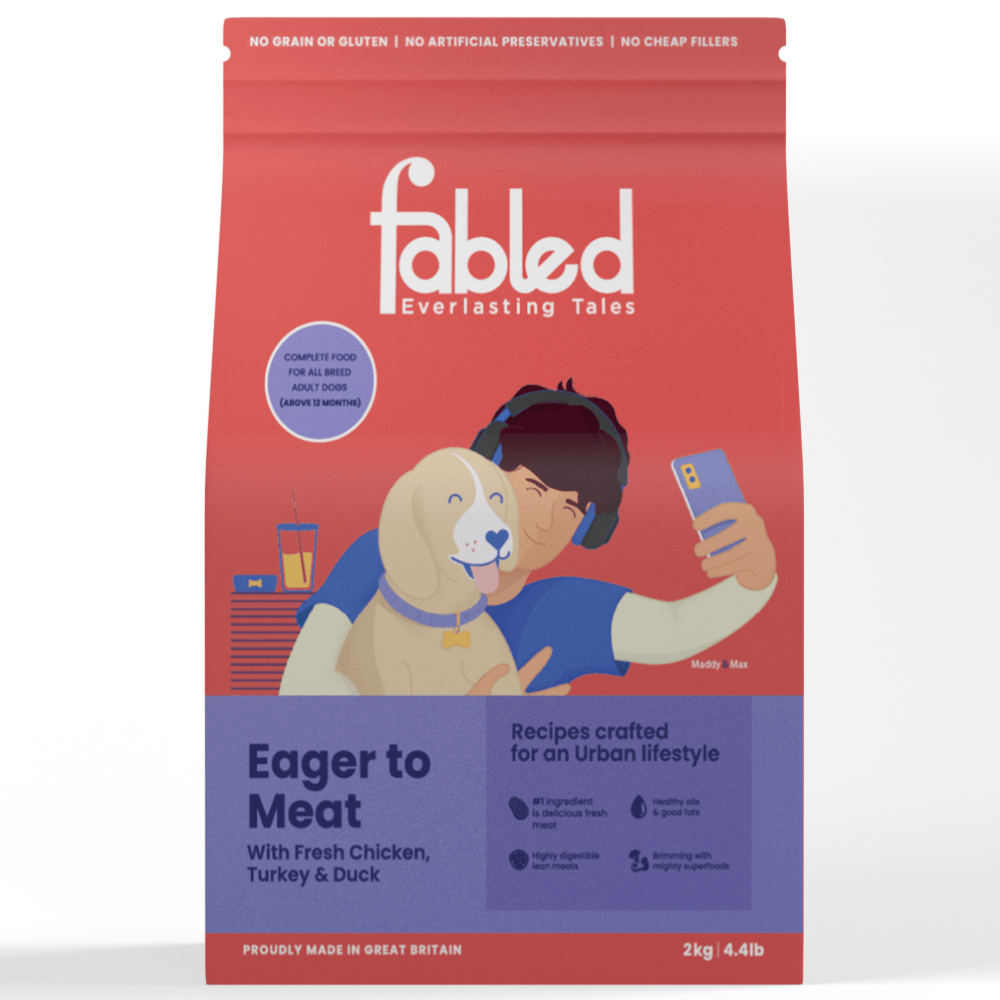 Fabled Eager to Meat Fresh Chicken Turkey and Duck Adult Dog Dry Food Dogs- Dry Food Fabled 2kg