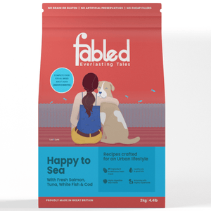 Fabled Happy to Sea Fresh Salmon Tuna White Fish and Cod Adult Dog Dry Food