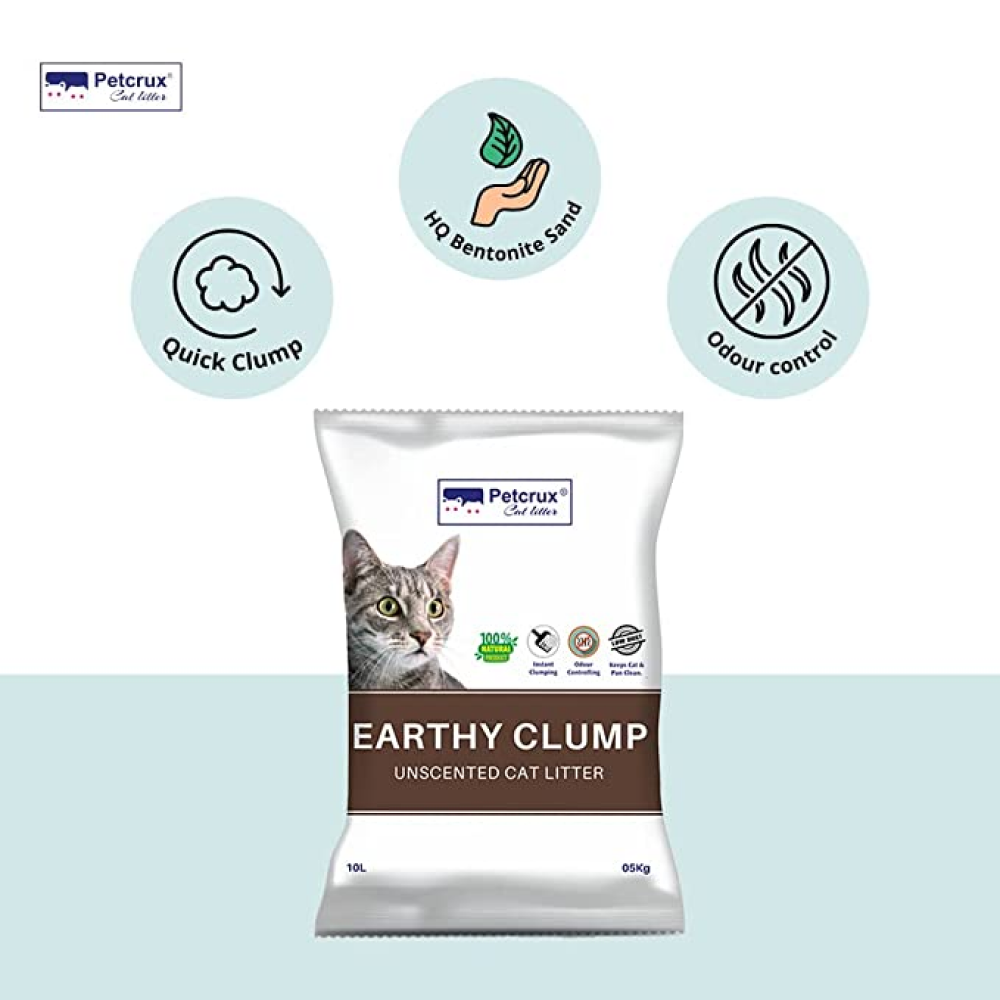 Petcrux Earthy Clump Unscented Cat Litter