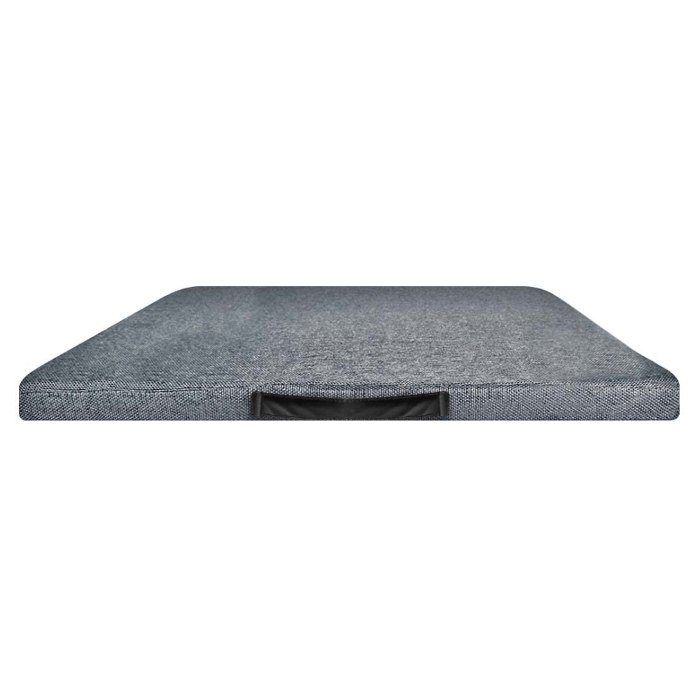 Hiputee Luxurious Jute Flat Rectangular Bed Cover for Dogs and Cats (Light Grey)