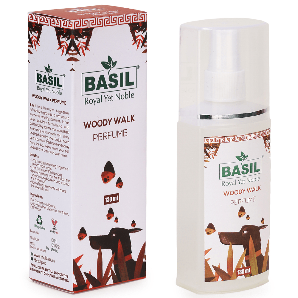 Basil Woody Walk Fresh Perfume Spray for Dogs and Cats