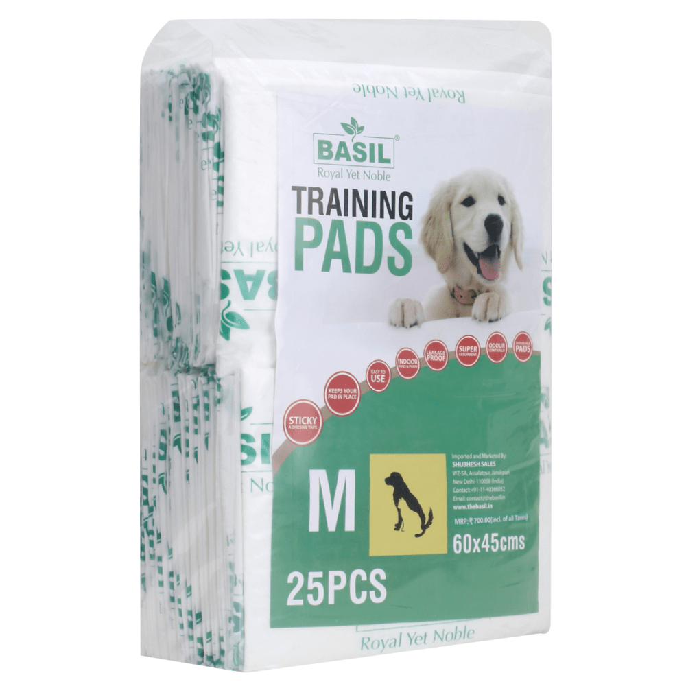 Basil Training Pads for Puppies (60x45cm) Dogs-Health & Wellness Basil 25pcs