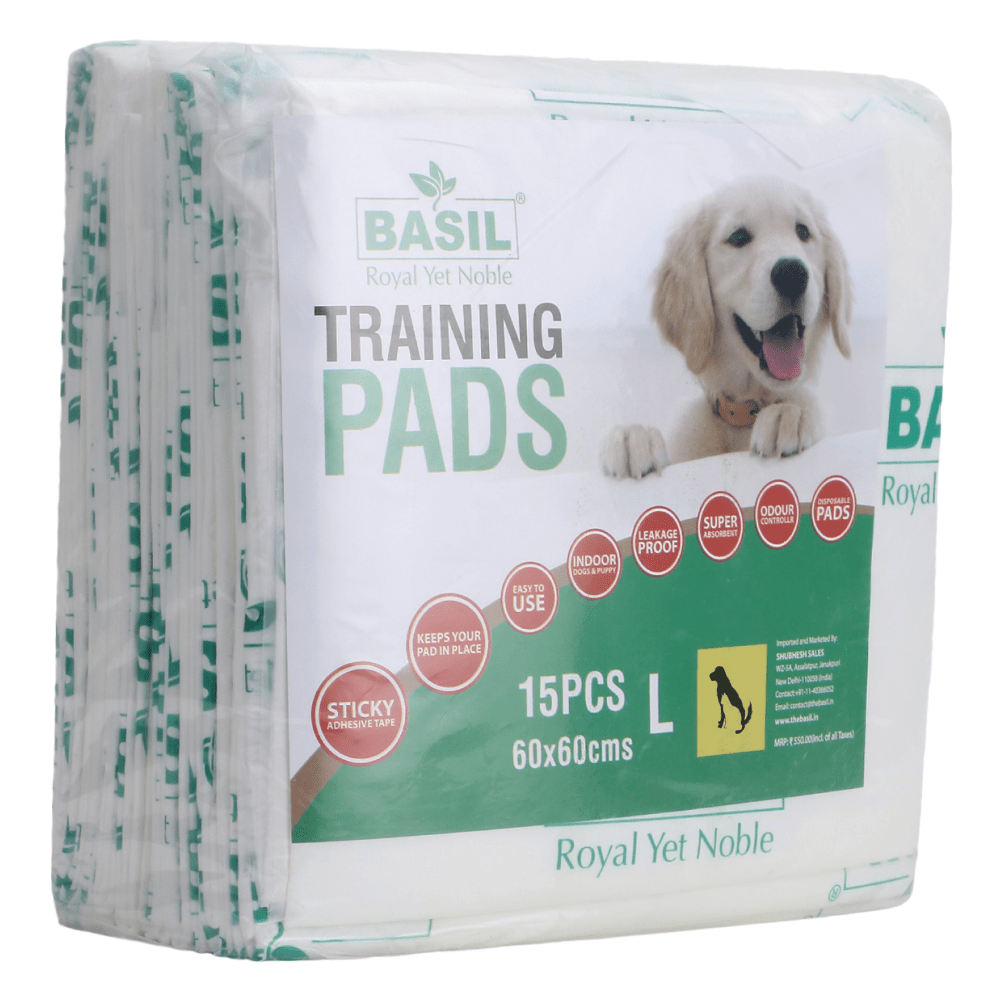 Basil Puppy Training Pads (60x60cm) Dogs-Health & Wellness Basil 15pcs