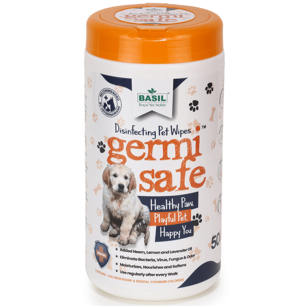Basil Germi Safe Wet Wipes for Dogs and Cats Both-Grooming Supplies Basil