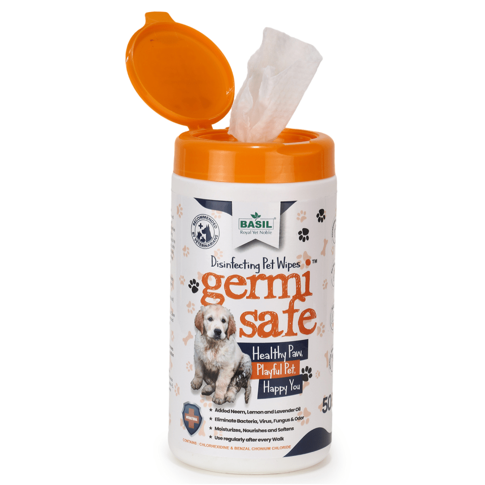 Basil Germi Safe Wet Wipes for Dogs and Cats Both-Grooming Supplies Basil