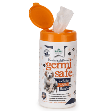 Basil Germi Safe Wet Wipes for Dogs and Cats