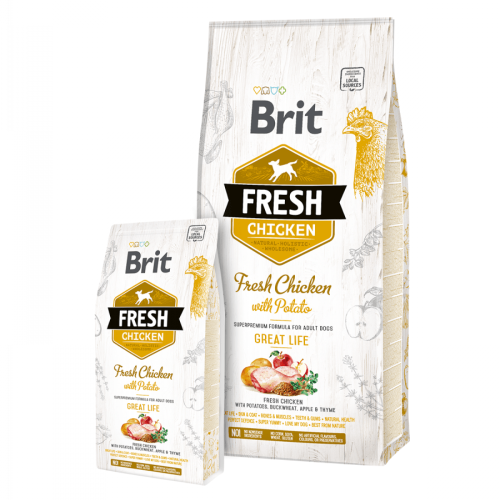 Brit Fresh Chicken with Potato Great Life Adult Dog Dry Food