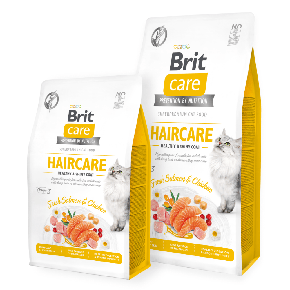 Brit Care Fresh Salmon & Chicken Haircare Healthy & Shiny Coat Cat Dry Food