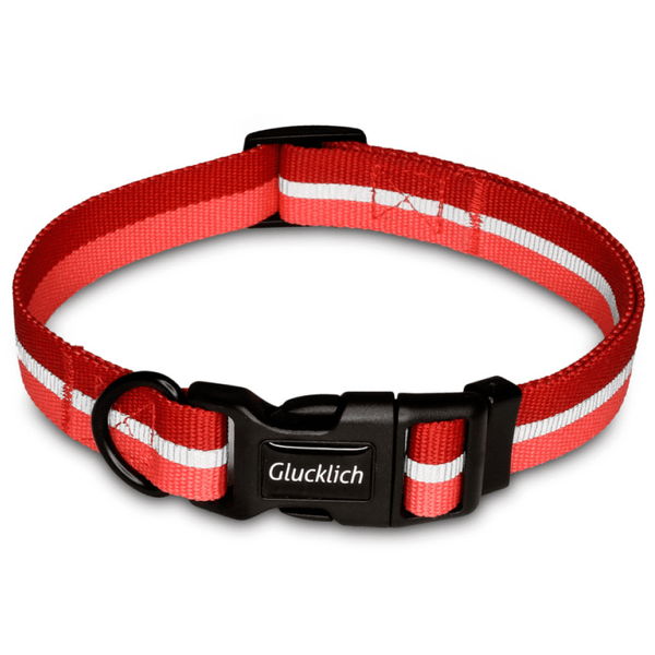 Glucklich Everyday Reflective Collar for Dogs (Cherry Pink)