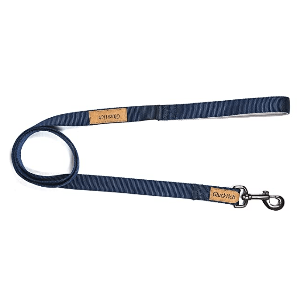 Glucklich Heavy Duty Printed Leash for Dogs (5ft Navy Blue)