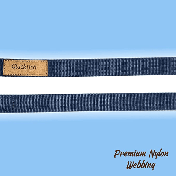 Glucklich Heavy Duty Printed Leash for Dogs (5ft Navy Blue)
