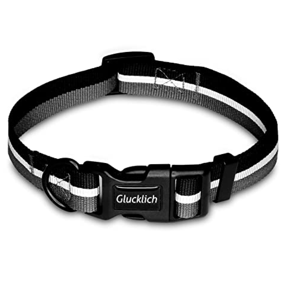Glucklich Everyday Reflective Collar for Dogs (Space Grey)