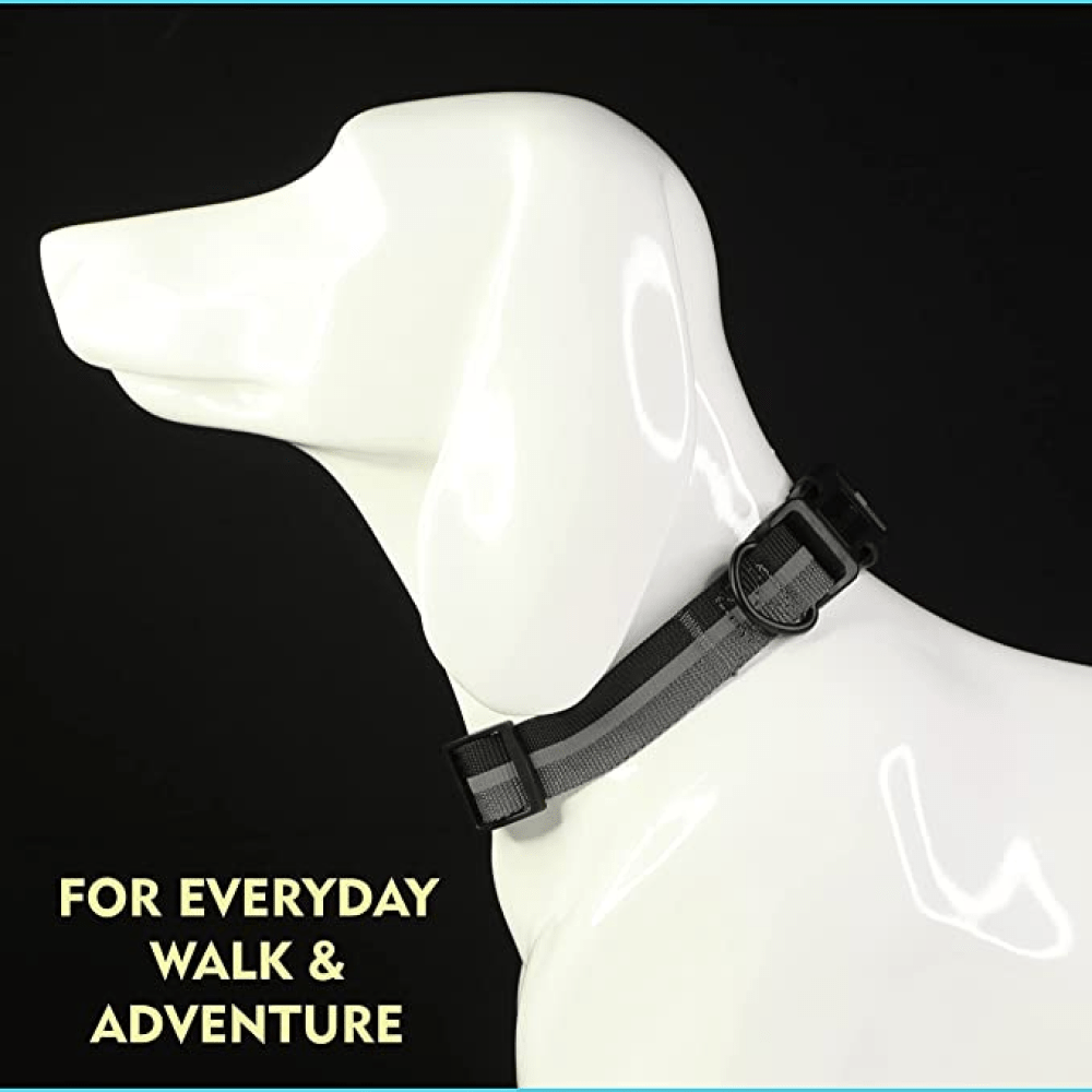 Glucklich Everyday Reflective Collar for Dogs (Space Grey)