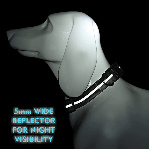 Glucklich Everyday Reflective Collar for Dogs (Space Grey)