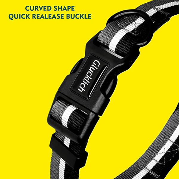 Glucklich Everyday Reflective Collar for Dogs (Space Grey)