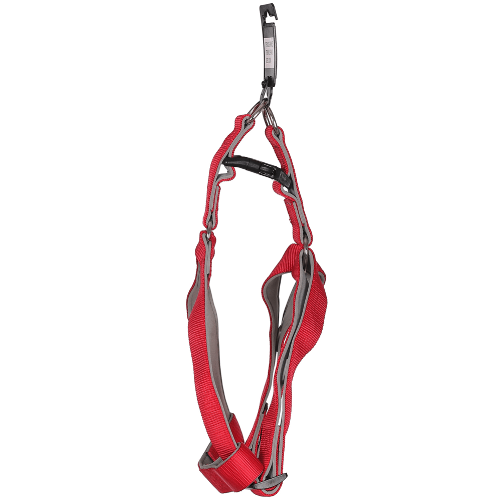 Basil Nylon Padded Adjustable Harness for Dogs (Red)