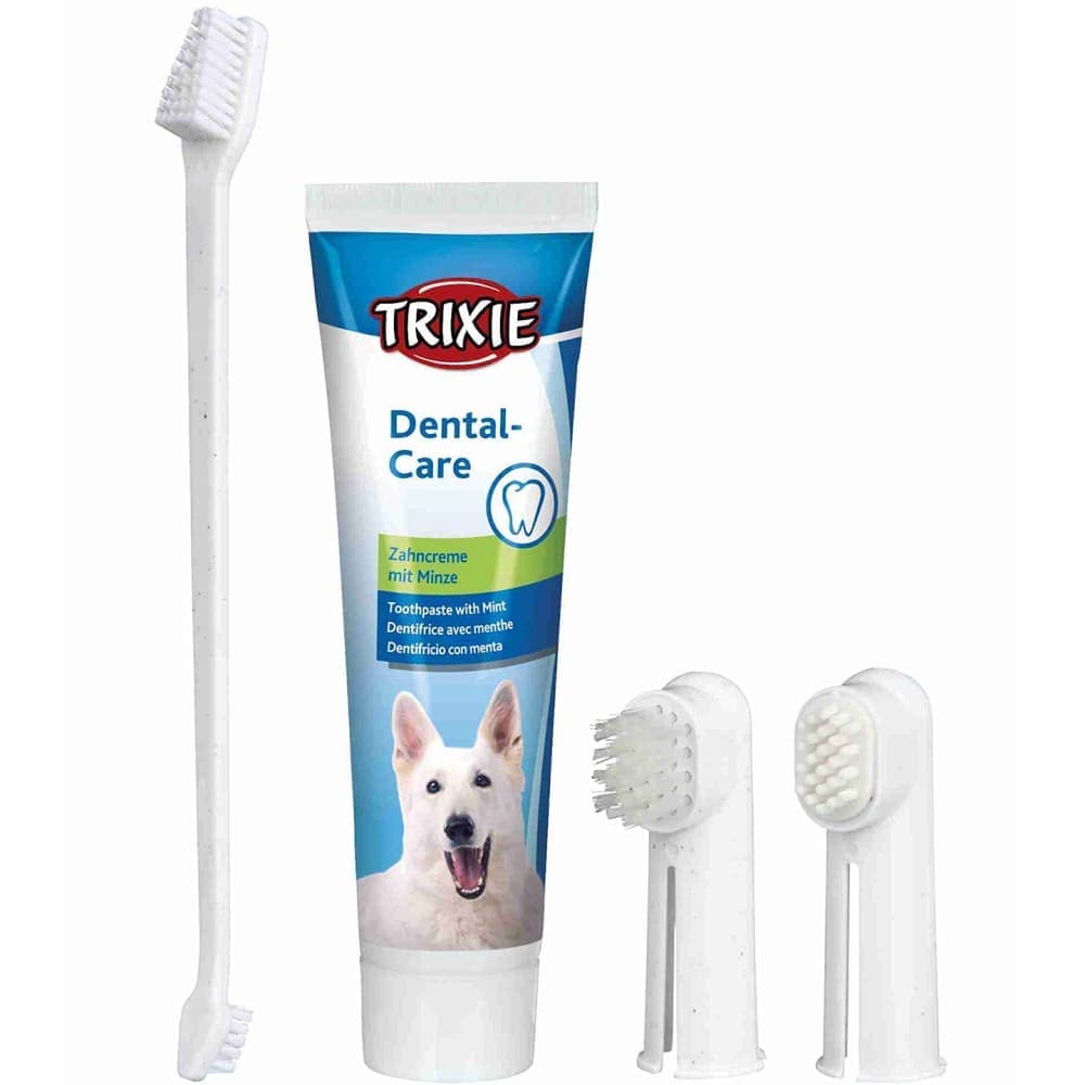 Trixie Dental Hygiene Kit for Dogs Dogs-Health & Wellness Trixie Set of 4