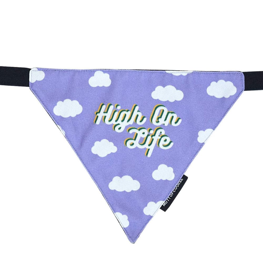 Mutt of Course Cotton High On Life Bandana For Dogs