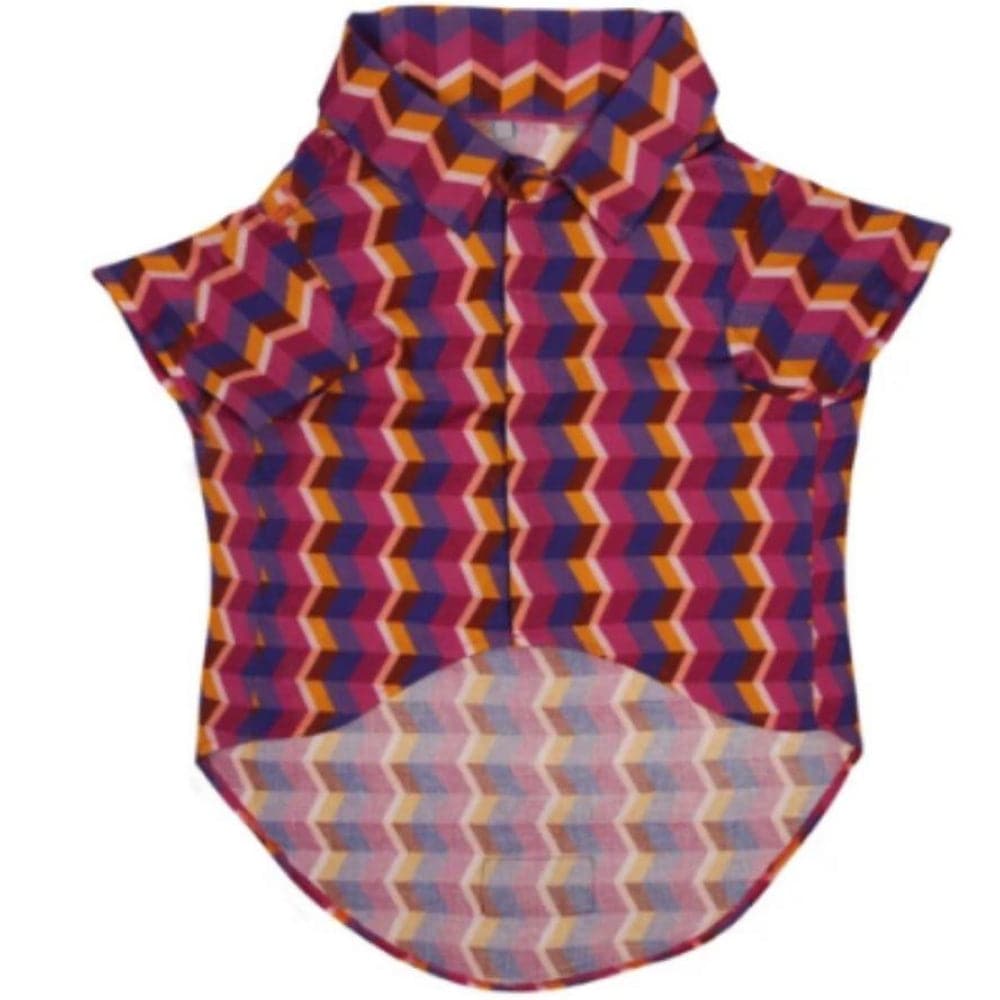 Mutt of Course Dark Geometrical Cotton Shirt For Dogs