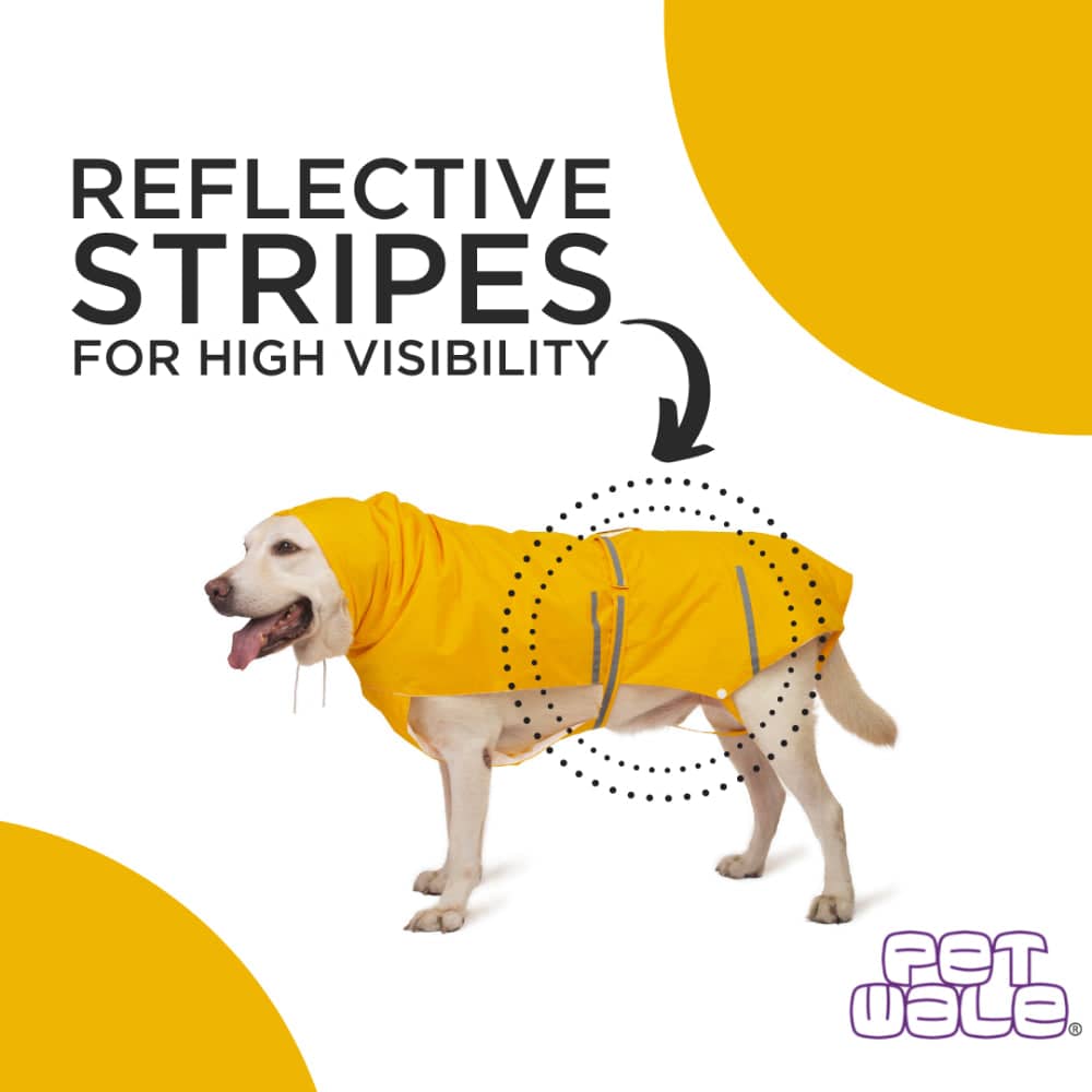 PetWale Reflective Raincoat for Dogs (Yellow)
