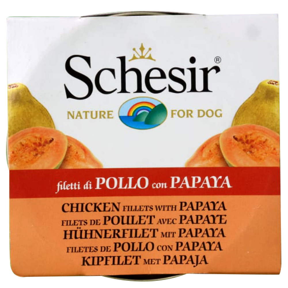 Schesir Chicken and Rice With Papaya in Gel Dog Wet Food