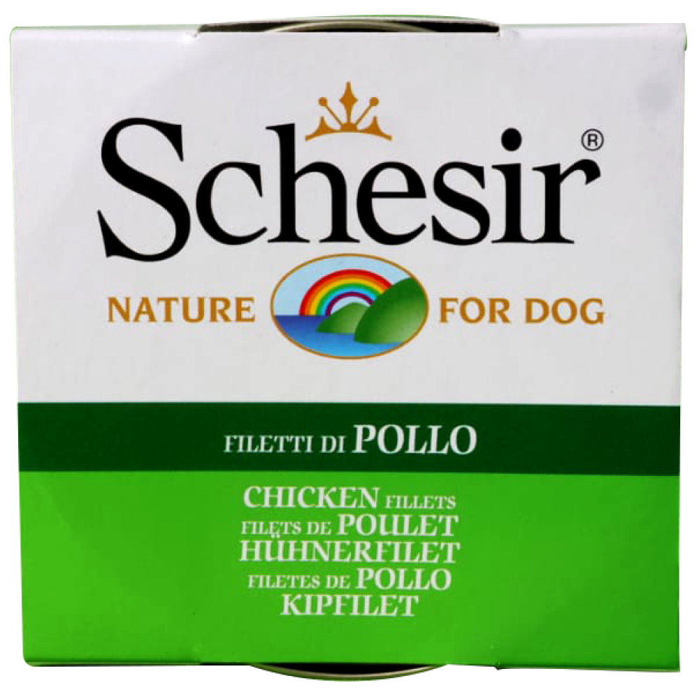 Schesir Chicken Flake and Rice in Jelly Dog Wet Food