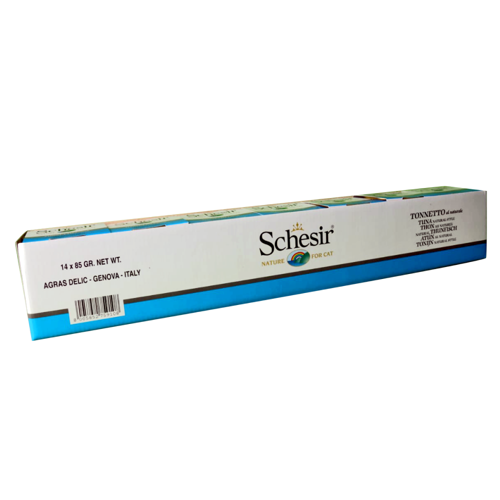 Schesir Tuna White Meat Flakes And Rice Cat Wet Food