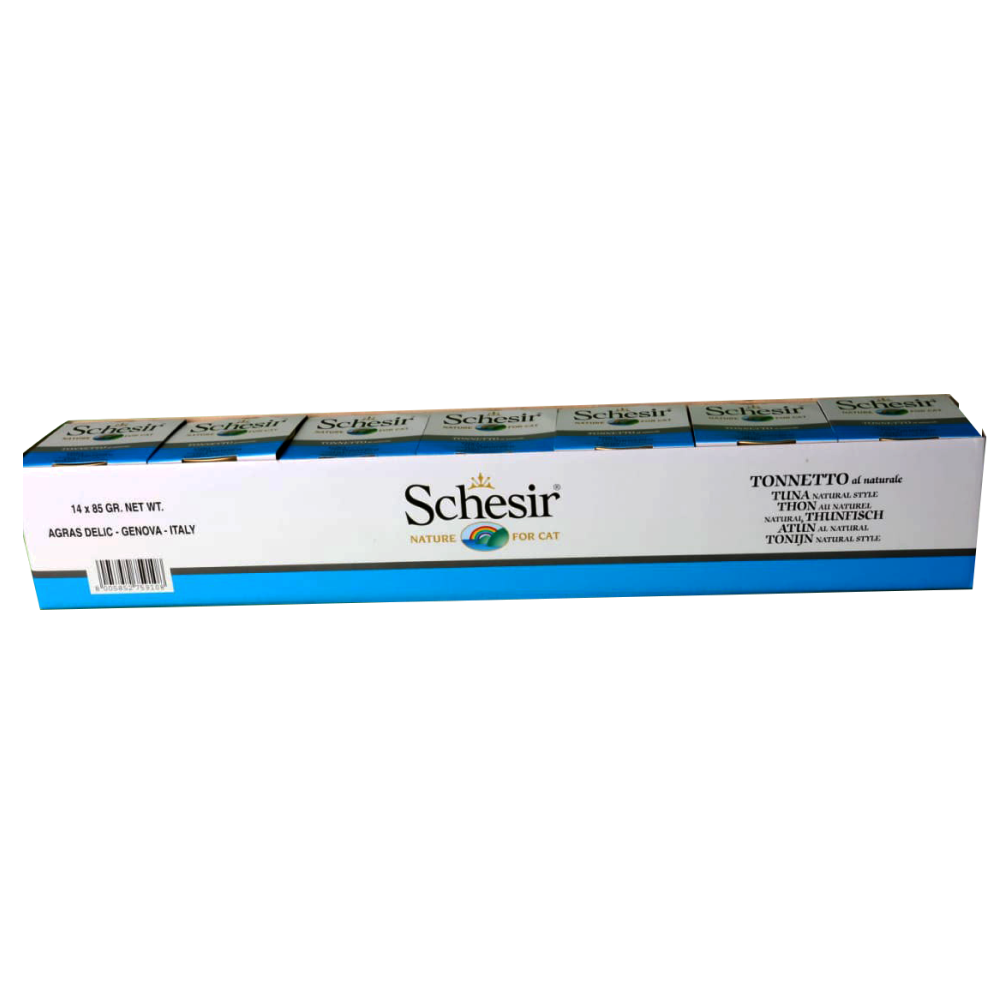 Schesir Tuna White Meat Flakes And Rice Cat Wet Food