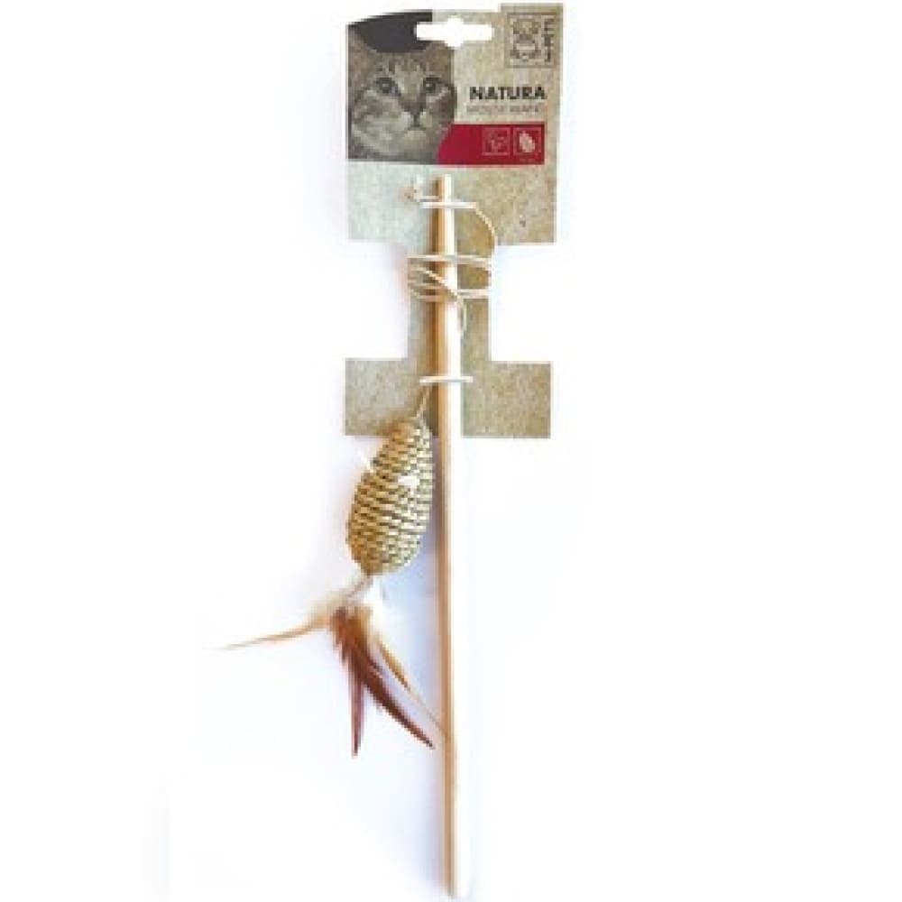 M Pets Natura Seagrass Mouse Wand Toy for Cats