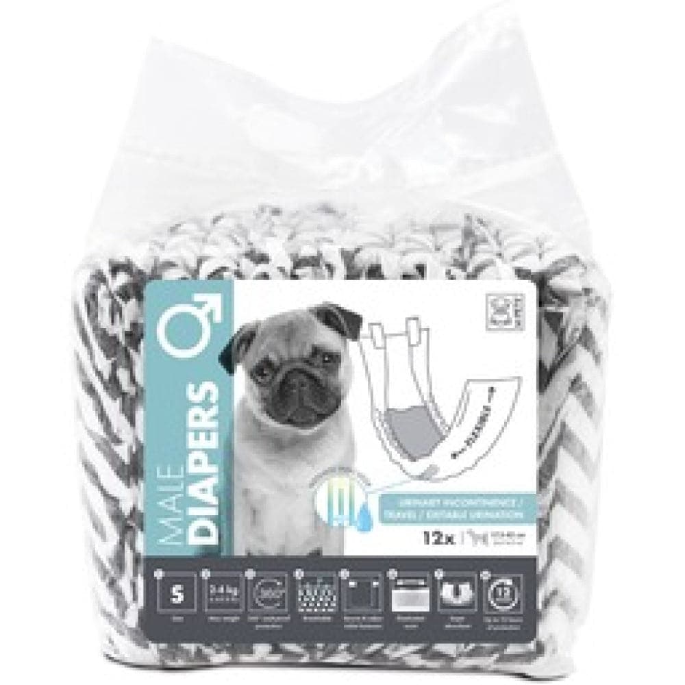 M Pets Diapers for Male Dogs (17.5x42cm) Dogs-Health & Wellness M Pets S:12pcs