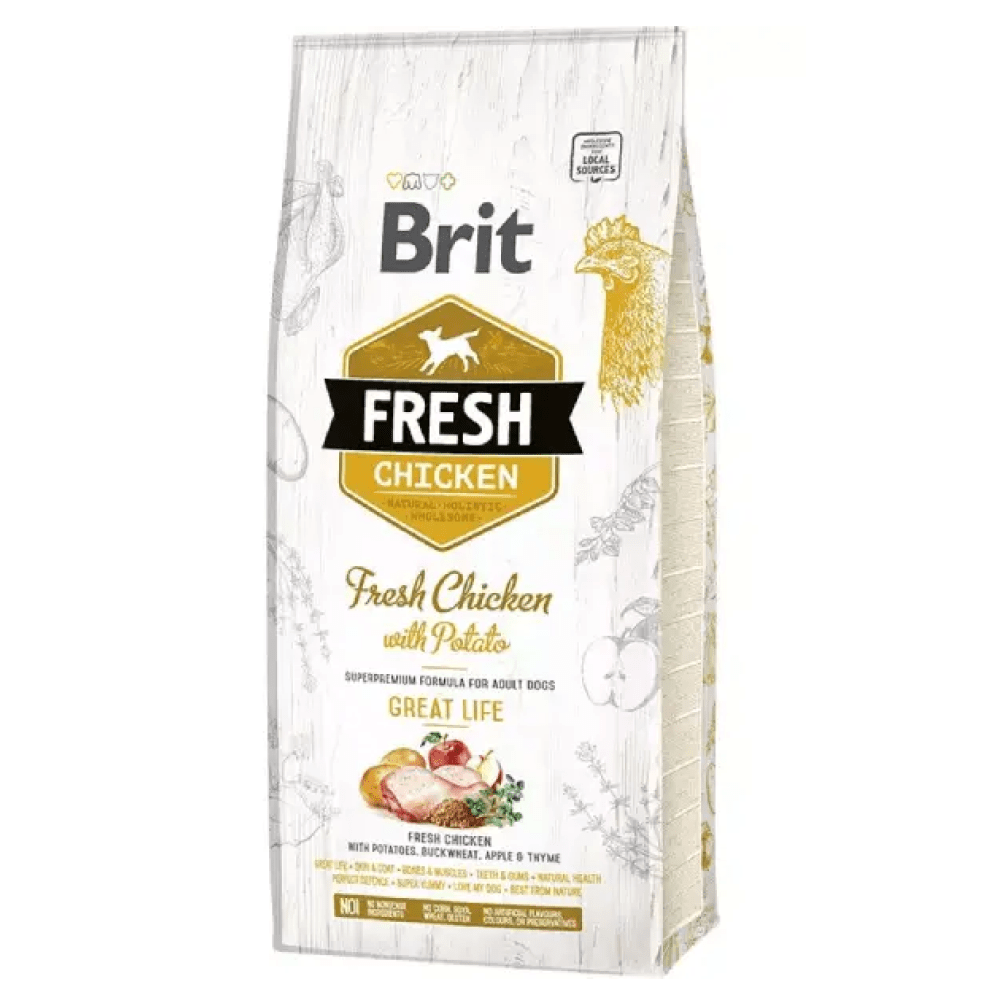 Brit Fresh Chicken with Potato Great Life Adult Dog Dry Food