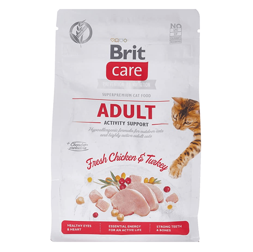 Brit Care Fresh Chicken & Turkey Activity Support Adult Cat Dry Food