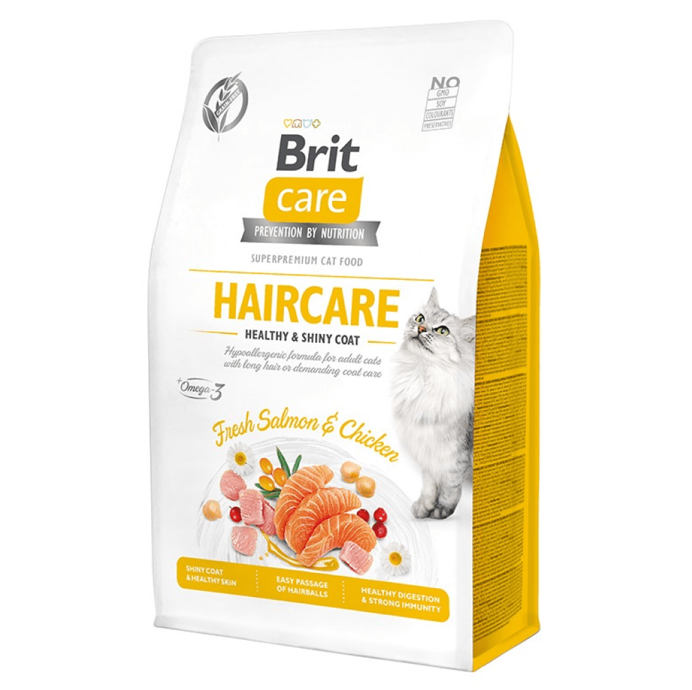 Brit Care Fresh Salmon & Chicken Haircare Healthy & Shiny Coat Cat Dry Food