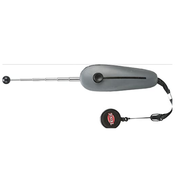 Trixie Target Stick with Clicker Button Retractable Toy for Dogs and Cats (Grey)