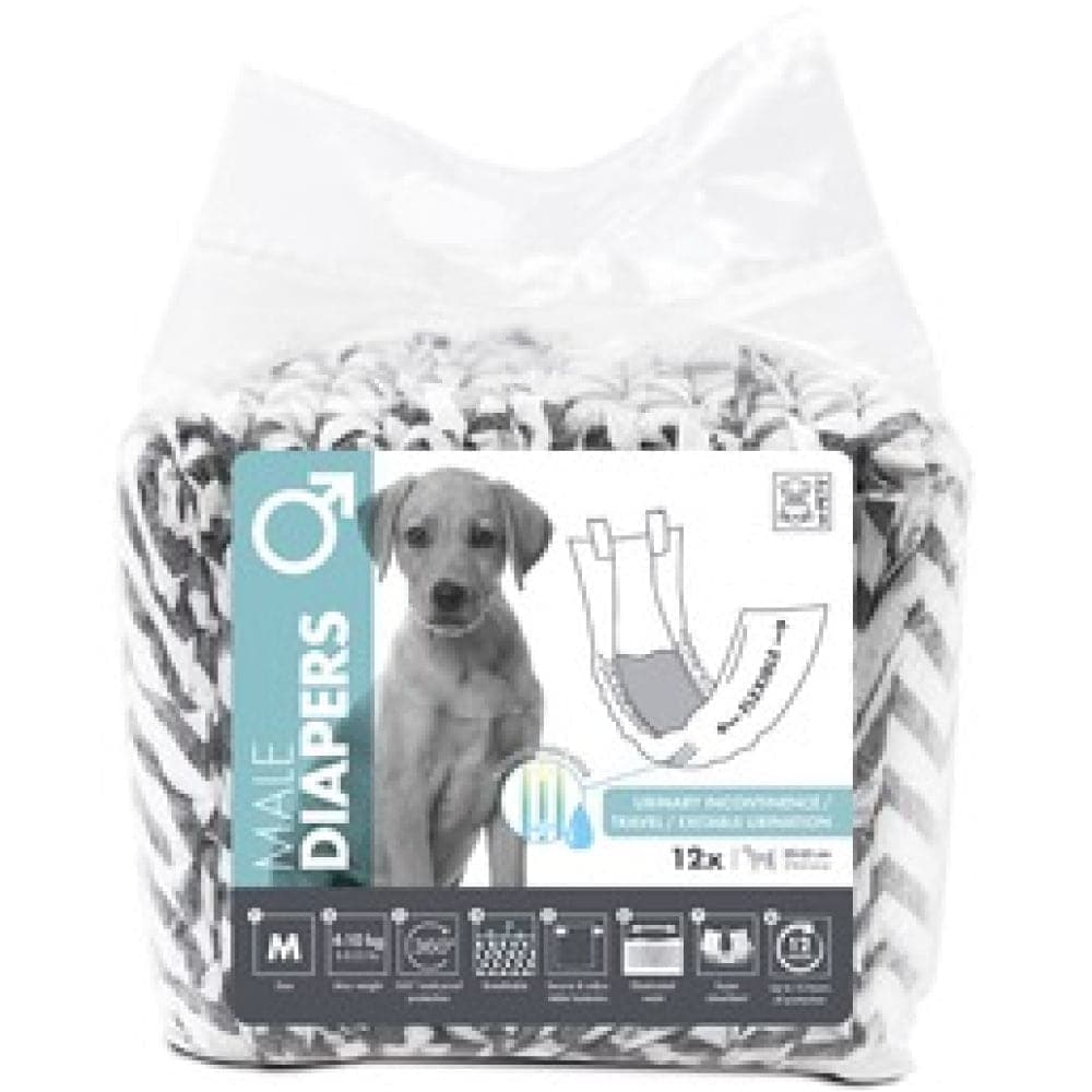M Pets Diapers for Male Dogs (20x55cm) Dogs-Health & Wellness M Pets M:12pcs