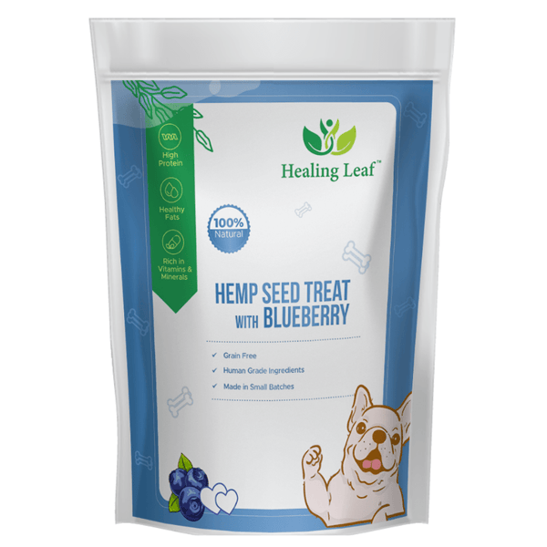 Healing Leaf Hemp Blueberry Treats and Skatrs Treat Hider Toy Combo for Dogs