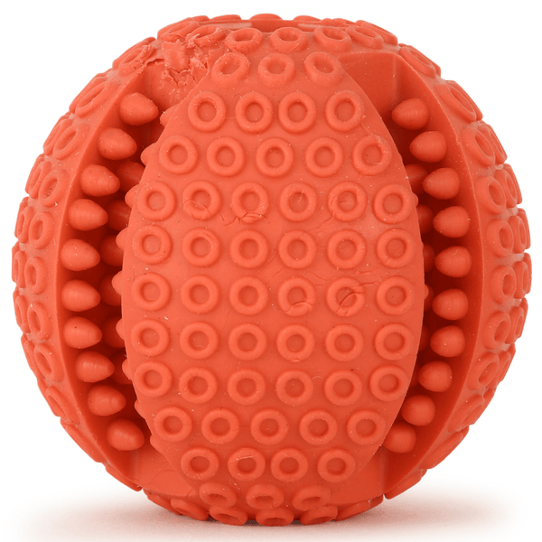 Basil Treat Dispensing Solid Chew Ball Toy for Dogs (Orange)