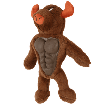 Basil Big Bull Plush Toy with Squeaky TPR for Dogs and Cats