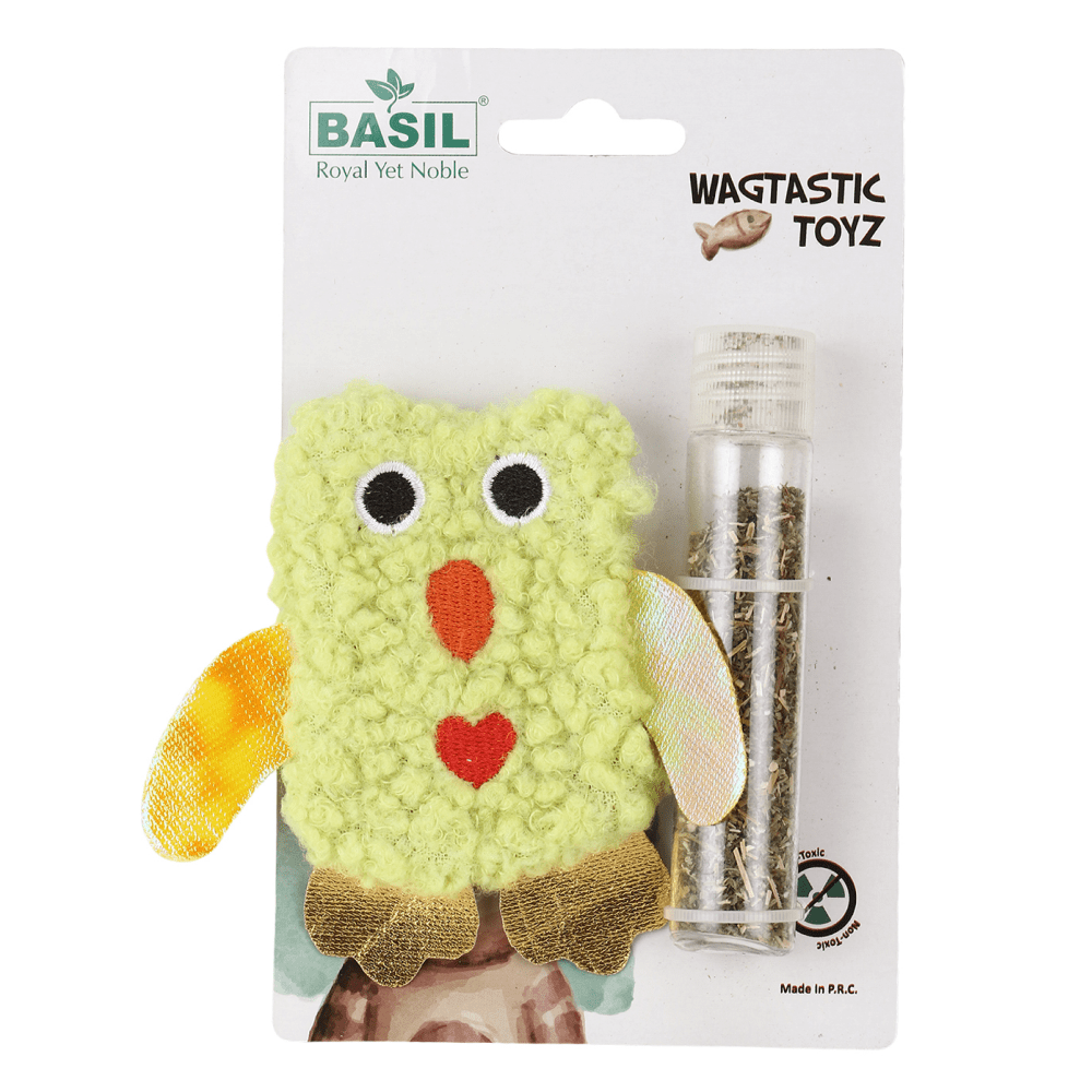 Basil Cotton Plush Cat Toy with Catnip for Cats (Green) Cats-Toys Basil