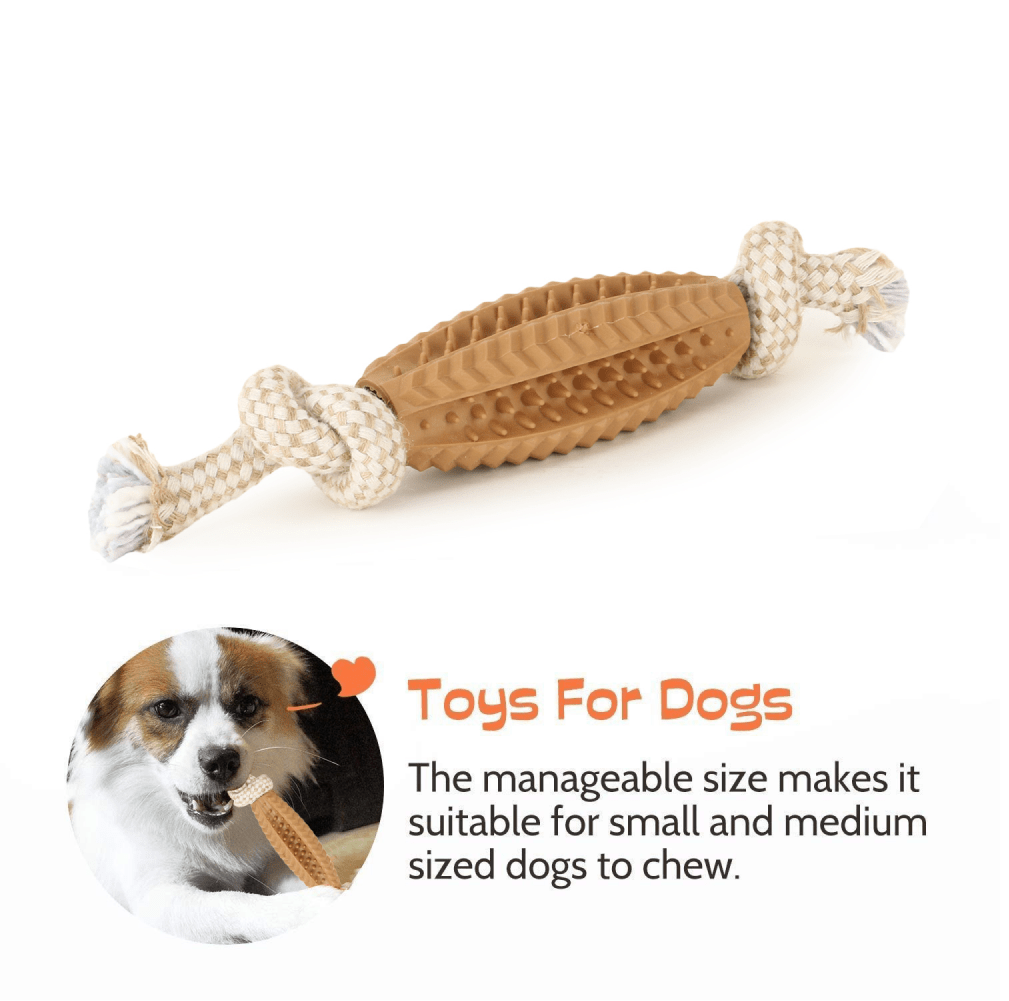 Basil Jute Rope with Spike TPR Chew Toy for Dogs | For Medium Chewers