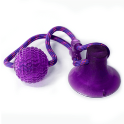 Basil Silicon Vacuum Cup with Rope & Ball Toy for Dogs and Cats
