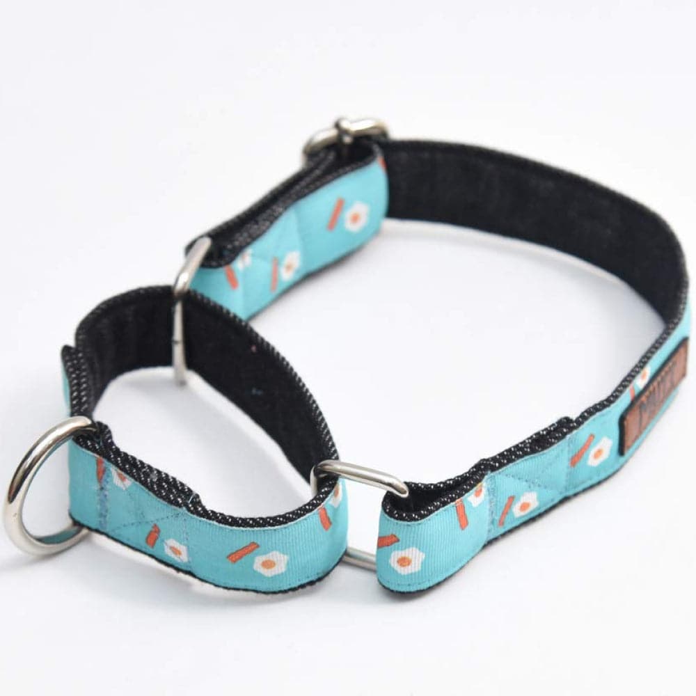 Mutt of Course Egg & Bacon Dog Martingale Collar