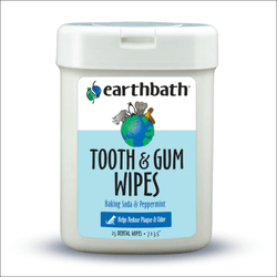 EarthBath Peppermint Flavor Tooth & Gum Wipes for Dogs and Cats