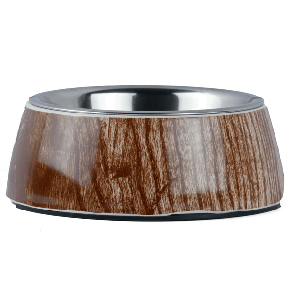 Basil Wooden Print Melamine Bowl for Dogs and Cats