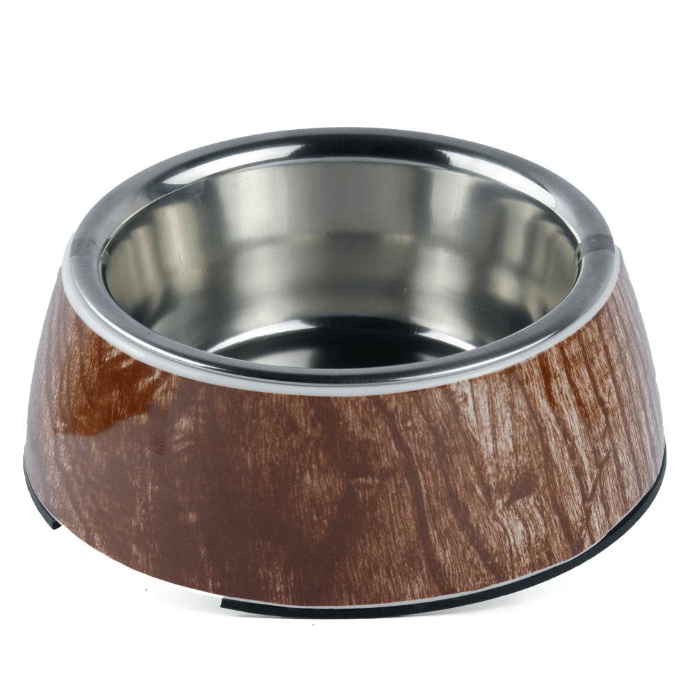 Basil Wooden Print Melamine Bowl for Dogs and Cats