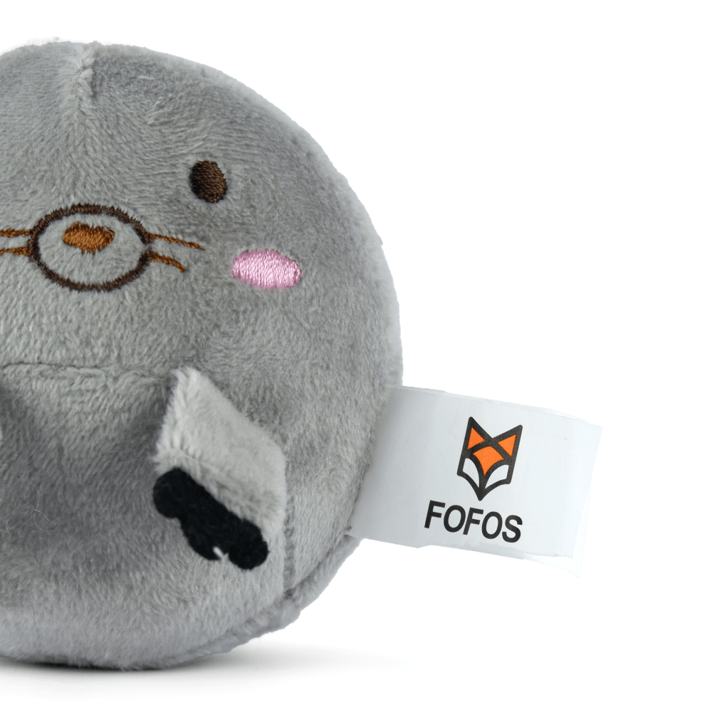 Fofos Slow Rising Animal Toy Set for Dogs (Grey) | For Soft Chewers